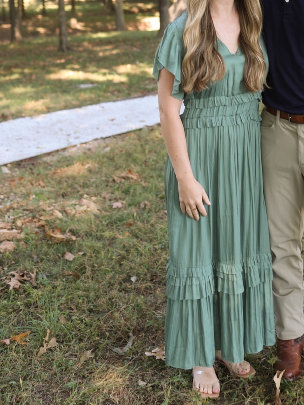 Sage Green Tiered Maxi Dress